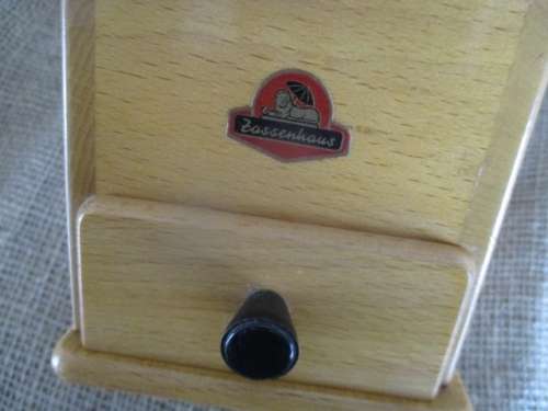 A Stunning Vintage Wooden And Metal Robert Zassenhaus Coffee Grinder    Made In Germany