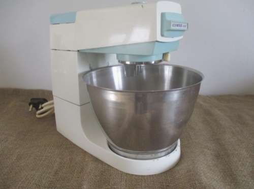 A Vintage A 701 A Kenwood Chef With Original Metal Bowl And Mixing Accessories