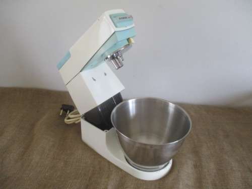 A Vintage A 701 A Kenwood Chef With Original Metal Bowl And Mixing Accessories