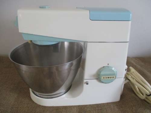 A Vintage A 701 A Kenwood Chef With Original Metal Bowl And Mixing Accessories