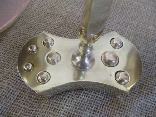 An Appealing Vintage Brass And Copper Balance Scale With Full Set Of Weights