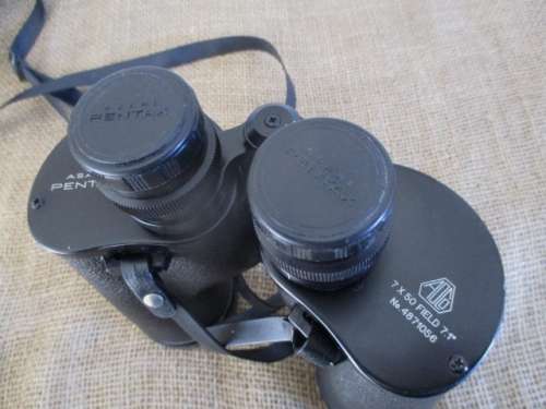 See Far & Clear......Vintage Asahi Pentax 7 x 50 Field 7.1gr Binocular In Original Case