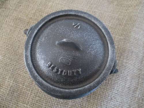 Relisted - Nice Cast Iron 3 Legged 1/4 Size Bestduty Traditional Potjie