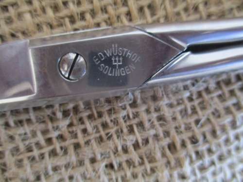 Very Rare !!!!.....Vintage ED Wusthof Solingen Rostfrei Scissors And Letter Opener In Leather Sheath