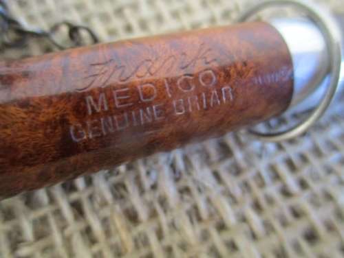 Rare Nice Vintage Frank No 38 Medico Genuine Briar Straight Stem Smoking Pipe