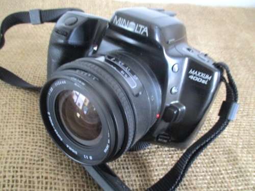 Vintage Minolta Maxxum 400si Camera With Sigma Lens & Minolta AF 35-70 Lens In Original Bag   1994