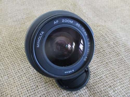 Vintage Minolta Maxxum 400si Camera With Sigma Lens & Minolta AF 35-70 Lens In Original Bag   1994