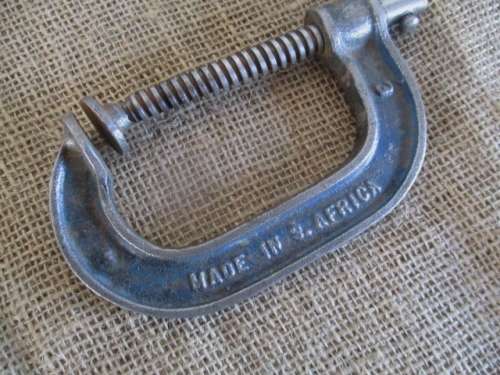 Three Strong G-Clamps - 2x 3'' Record G-Clamps Made In England & SA and 1x 4" Biehl G-Clamp Brazil