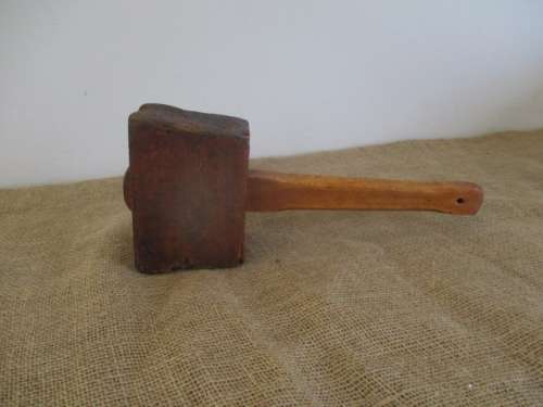 A Beautiful Vintage Carpenter's Solid Wooden Mallet
