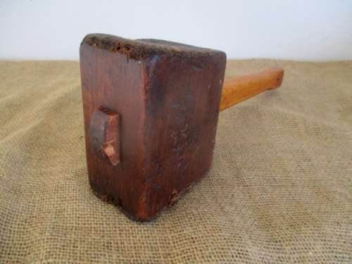 A Beautiful Vintage Carpenter's Solid Wooden Mallet