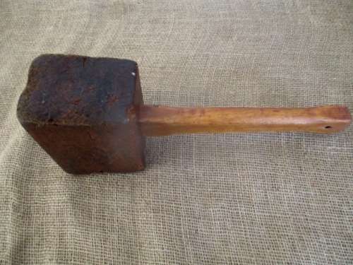 A Beautiful Vintage Carpenter's Solid Wooden Mallet