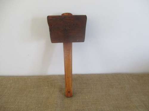 A Beautiful Vintage Carpenter's Solid Wooden Mallet