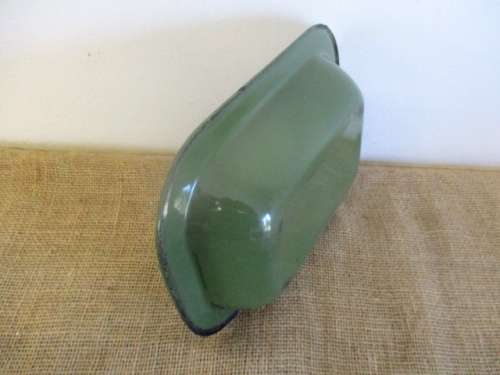 A Very Nice Enamel Pie Dish In Rare Green Colour