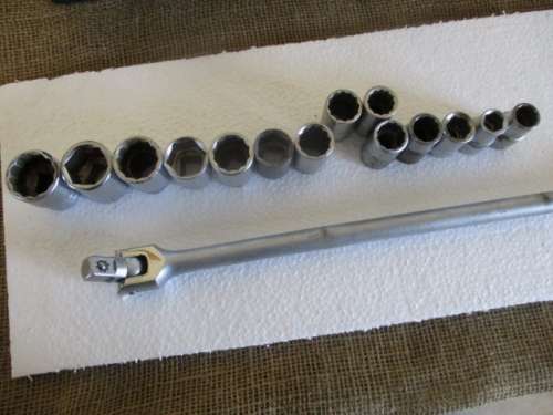 Nice set of 14x Socket Pieces With Hazet 470mm Swivel Handle In Stahlwille Toolbox Plus X-Tras