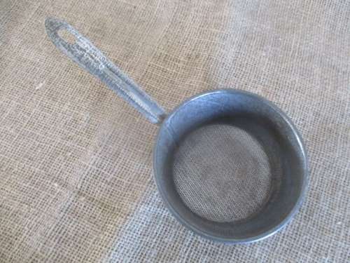 From Granny's Kitchen.....Cute Vintage Metal Hand Strainer           Early 1900's