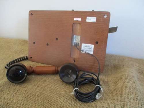 Telkom's Siecle Collection Vintage Wooden Retro Style Push Button Wall Mount Landline Telephone