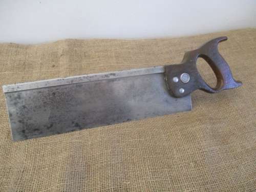 Nice Vintage Disston 14 Inch Back Saw           Made In Canada