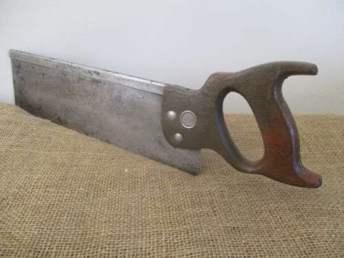 Nice Vintage Disston 14 Inch Back Saw           Made In Canada