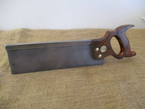 Beautiful Vintage Superior Warranted Disston 12 Inch Back Saw           Made In Canada
