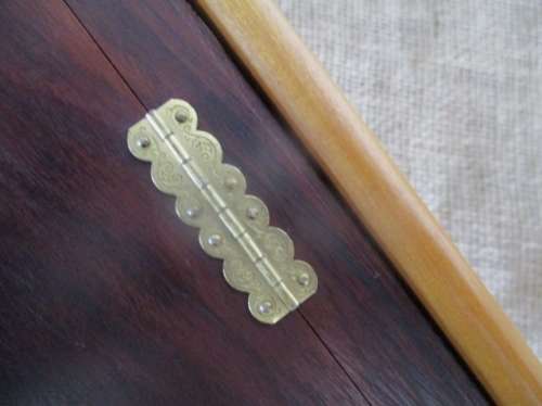 Beautiful And Durable Imbuia And Yellow Wood Box With Brass Hinges And Lock