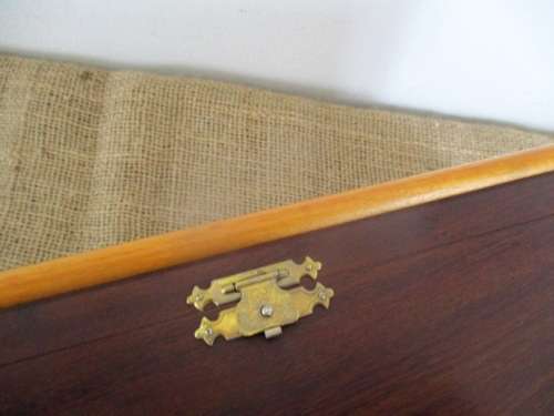 Beautiful And Durable Imbuia And Yellow Wood Box With Brass Hinges And Lock