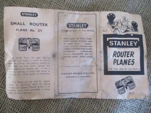 Complete Vintage Stanley No 71 Router Plane Set By Stanley Works (G.B.) Ltd Sheffield, England