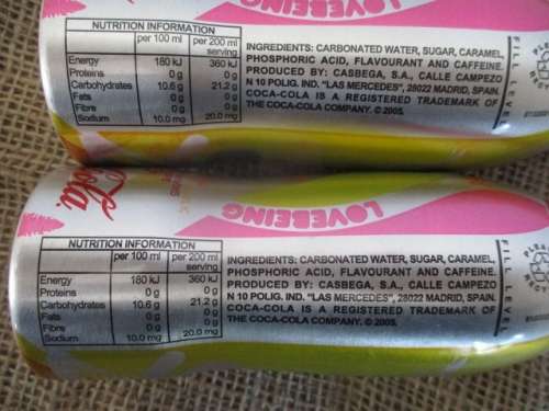 Rare Collector's Item....Two Sealed 200ml LoveBeing Coca Cola M5 Aluminum Soft Drink Bottles  Madrid