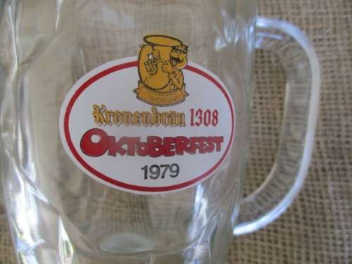 Three Highly Collectable Vintage Kronenbrau 1308 Beer Mugs     Louis Luyt Breweries    1970