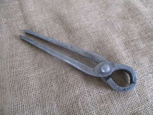 Remember The Blacksmith In Your Village.......Antique Solid Steel Blacksmith Tong