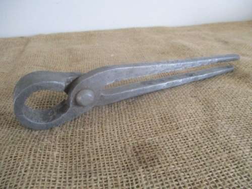 Remember The Blacksmith In Your Village.......Antique Solid Steel Blacksmith Tong