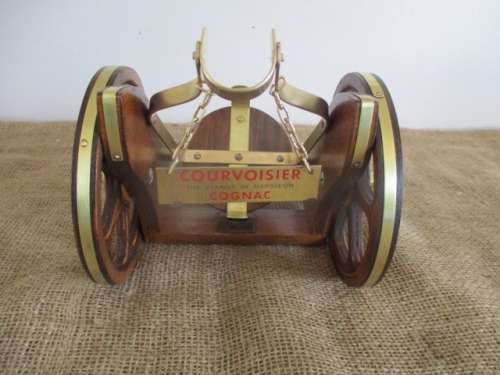 Smart Vintage Courvoisier Cognac The Brandy Of Napoleon Wood Cannon Bottle Holder   France
