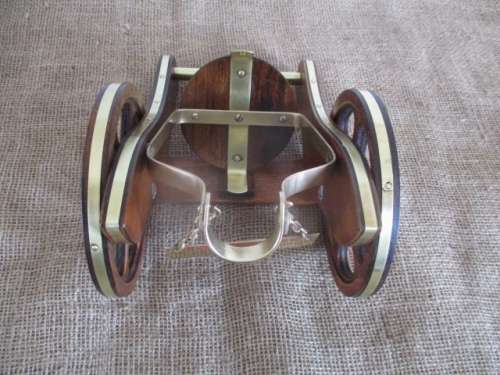 Smart Vintage Courvoisier Cognac The Brandy Of Napoleon Wood Cannon Bottle Holder   France