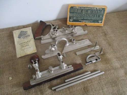 Rare !! Vintage Stanley Sweetheart No 45 Combination Plane With 23x Cutters In Original Metal Case