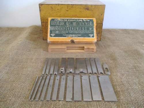 Rare !! Vintage Stanley Sweetheart No 45 Combination Plane With 23x Cutters In Original Metal Case