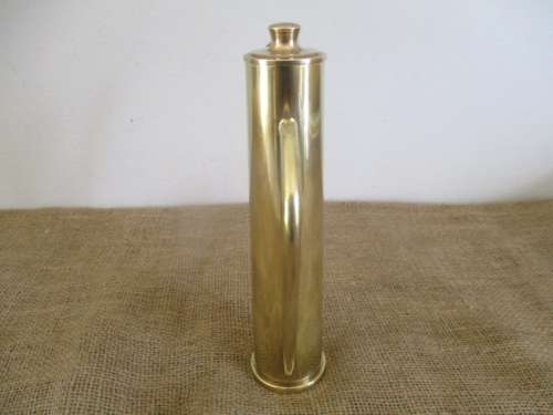 Magnifcent And Very Interesting Vintage 40mm/MK 4 Brass Shell Casing Trench Art       1956