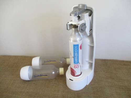 Soda Stream Premium With Model 60 CO2 Gas Bottle Plus Two Extra Soda Stream Plastic Bottles