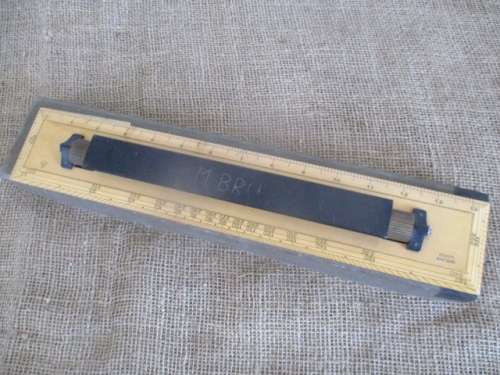 Antique Harling Brass & Steel Nautical Parallel Rolling 14" Ruler In Original Carton Container  1954