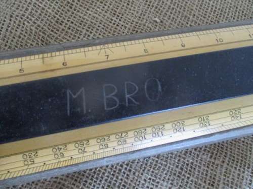 Antique Harling Brass & Steel Nautical Parallel Rolling 14" Ruler In Original Carton Container  1954