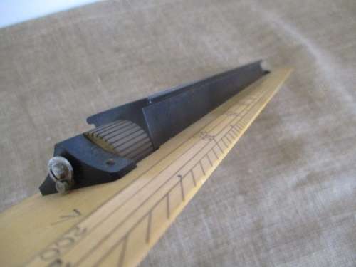 Antique Harling Brass & Steel Nautical Parallel Rolling 14" Ruler In Original Carton Container  1954