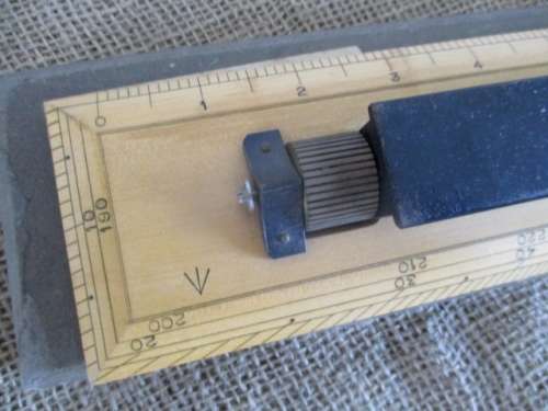 Antique Harling Brass & Steel Nautical Parallel Rolling 14" Ruler In Original Carton Container  1954