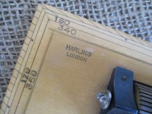 Antique Harling Brass & Steel Nautical Parallel Rolling 14" Ruler In Original Carton Container  1954