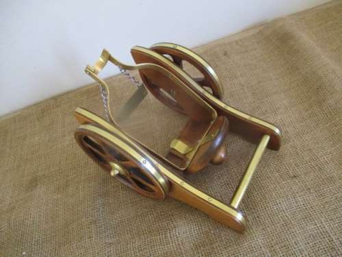 For RomRed Bid Only - Smart Vintage Courvoisier Cognac The Brandy Of Napoleon Wood Cannon Bottle