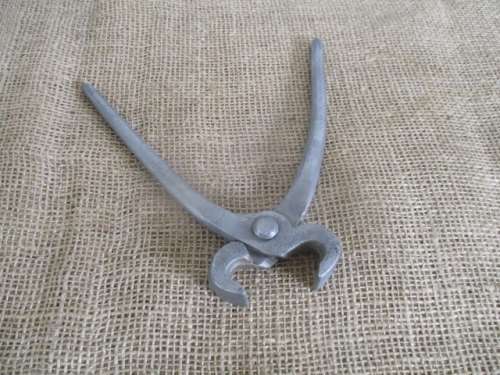 Antique Solid Steel No 19 Blacksmith Tong