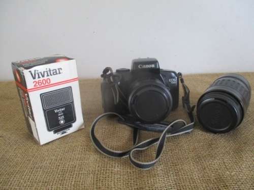 Vintage Canon EOS 700 Camera With Attached Canon Zoom Lens EF 35 - 70mm Plus More      Japan    1990
