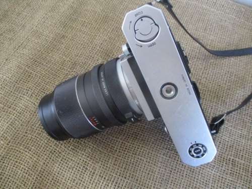 Bid for RetrOman only - Beautiful Vintage Nikon F Chrome SLR Film Camera With Vivitar Telephoto