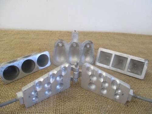 A Nice Collection Of Never Been Used Before Aluminum Fishing Sinker Moulds
