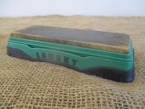 A Must For Every Kitchen........Lansky Hard Arkansas Stone In Original Non-Slip Frame