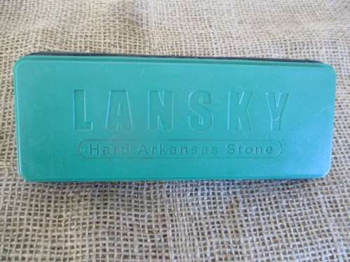 A Must For Every Kitchen........Lansky Hard Arkansas Stone In Original Non-Slip Frame
