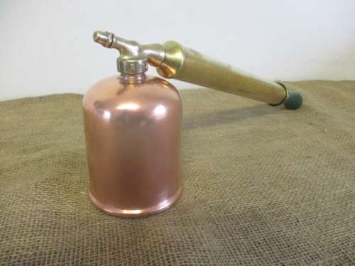 Very Beautiful Vintage Rega Continuous Copper And Brass Hand Sprayer In Working Order
