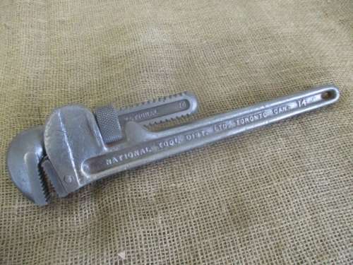 Very Rare Vintage National Tool #14 "Bobbejaan" Spanner  1/4"- 2" Pipe    Mid 1900's    Canada